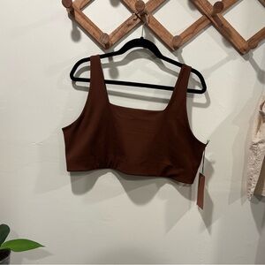 Girlfriend Collective Brown Sports Bra 4XL